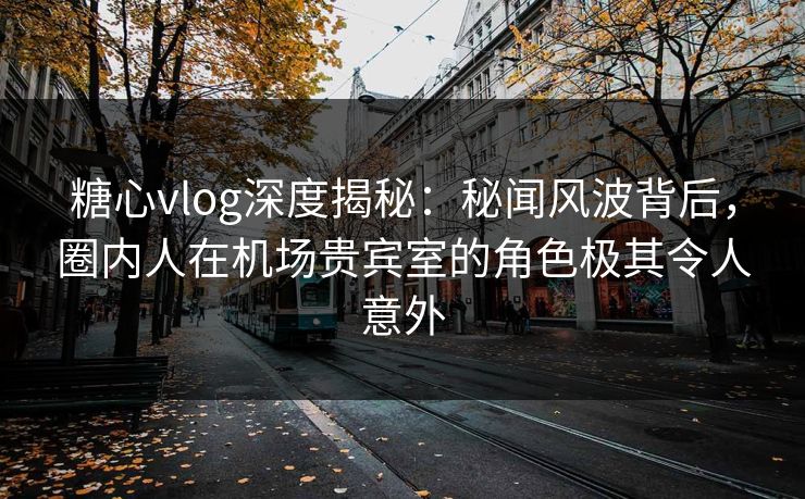 糖心vlog深度揭秘：秘闻风波背后，圈内人在机场贵宾室的角色极其令人意外