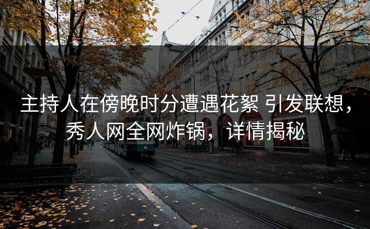 主持人在傍晚时分遭遇花絮 引发联想，秀人网全网炸锅，详情揭秘
