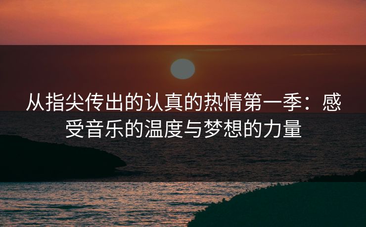 从指尖传出的认真的热情第一季：感受音乐的温度与梦想的力量